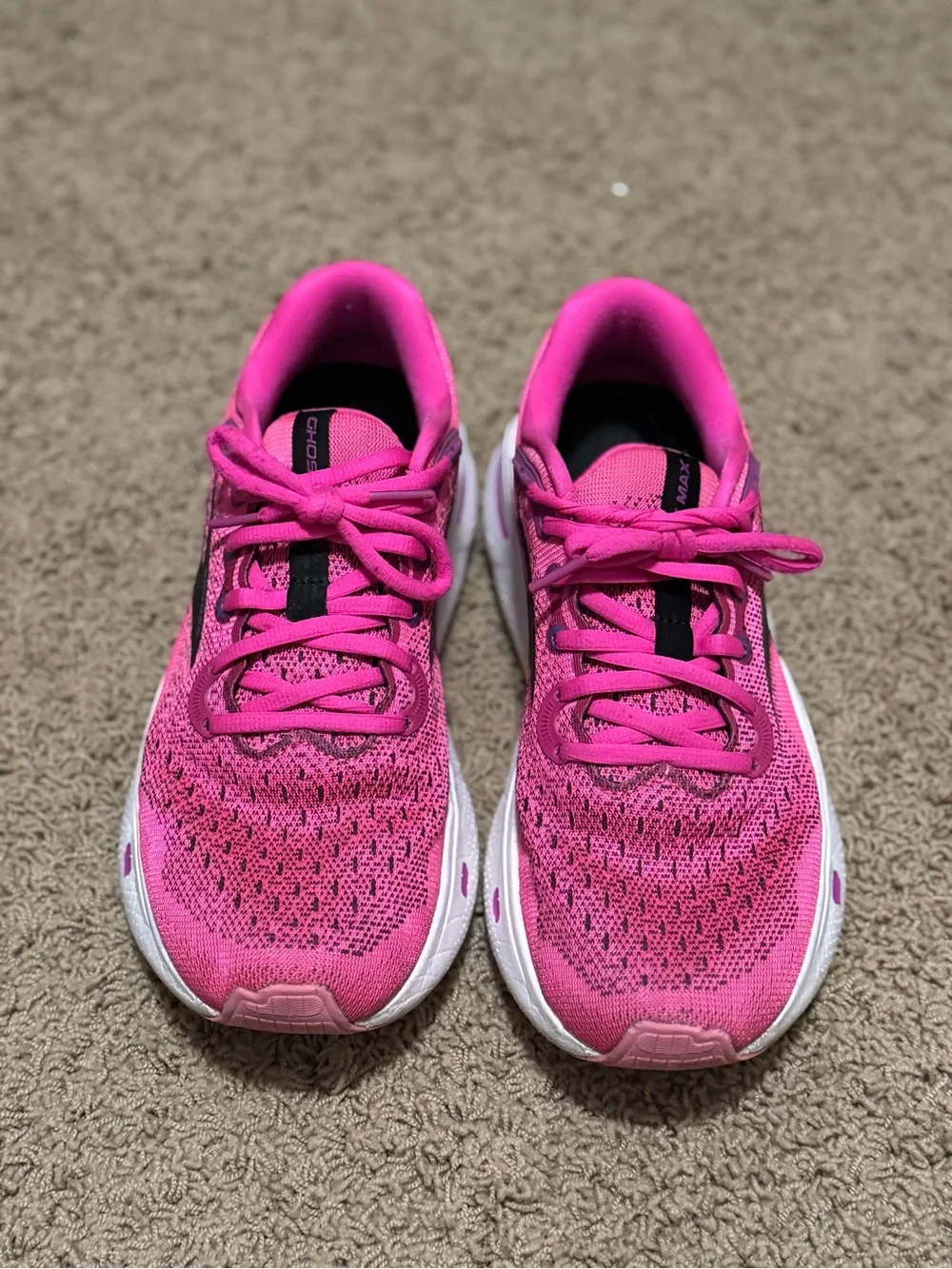 Brooks Women’s Hot Pink Athletic Running Shoes with Black Logo